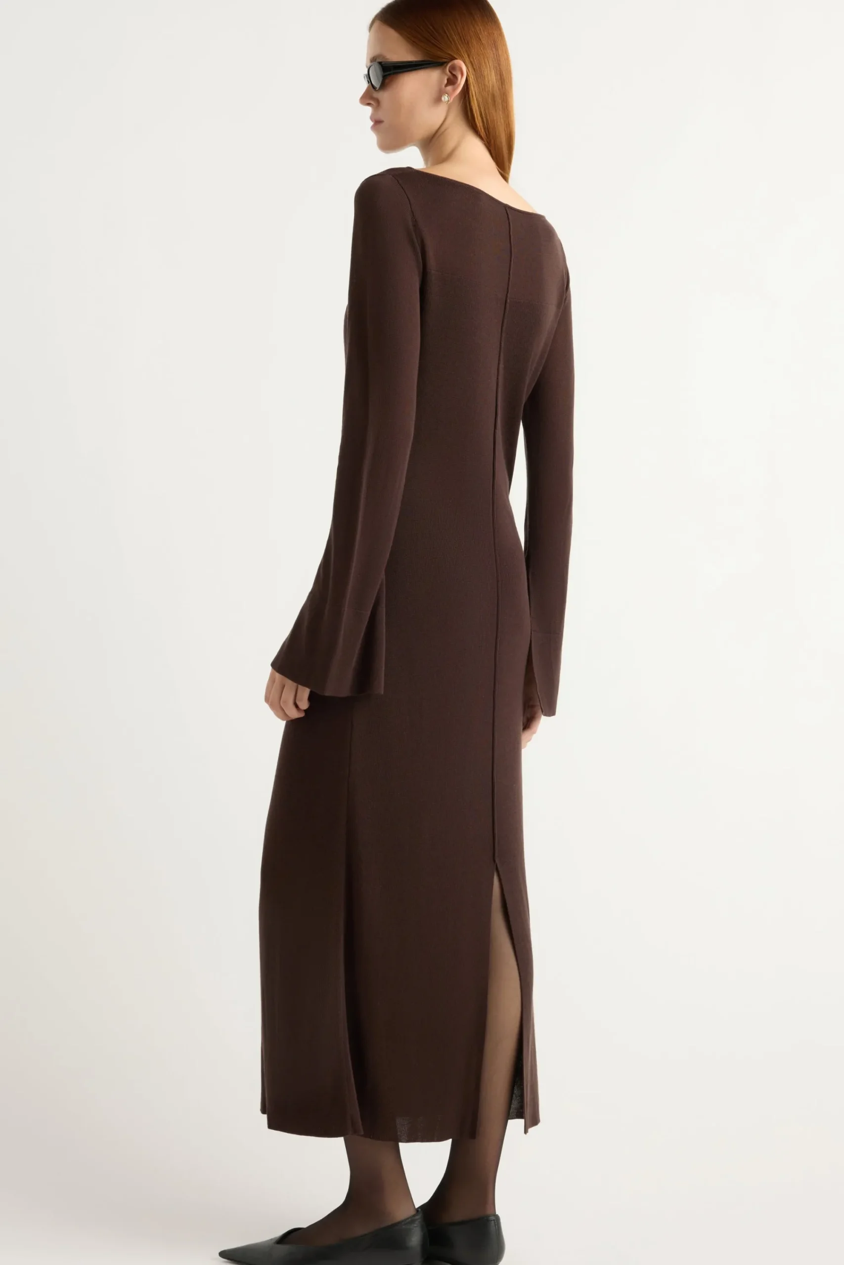Brilliant Wise Corporation Limited Rosalynn Semi-Sheer Tencel-Blend Knit Dress< Dresses