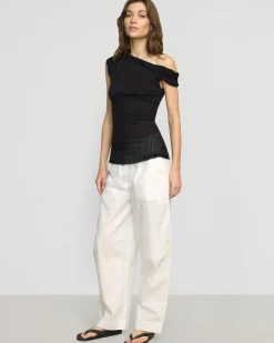 Brilliant Wise Corporation Limited Saba Off-Shoulder Semi-Sheer Knit Top< Sweaters|Tops