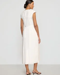 Fashion Apparels Shreya Tie-Front Organic Cotton Dress< Dresses