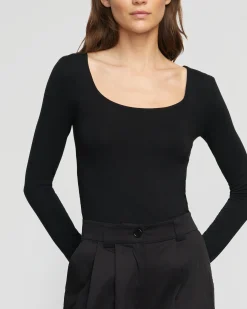 UBASE INTERNATIONAL, INC. Skyler Square-Neck Long-Sleeve Tee< Tees|Tops