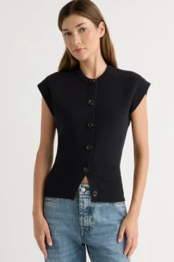 Brilliant Wise Corporation Limited Solea Button Knit Vest< Sweaters|Tops