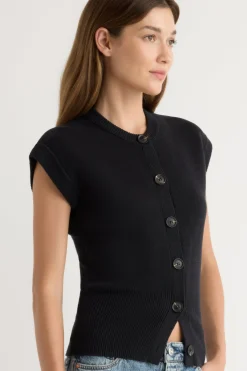 Brilliant Wise Corporation Limited Solea Button Knit Vest< Sweaters|Tops