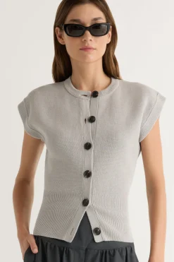 Brilliant Wise Corporation Limited Solea Button Knit Vest< Sweaters|Tops