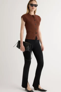 Brilliant Wise Corporation Limited Solea Button Knit Vest< Sweaters|Tops