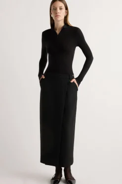 Hua Jia Spencer Suiting Wrap Maxi Skirt< Skirts