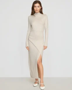 No Less Than Suki Mock-Neck Long Sleeve Dress< Dresses