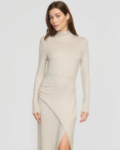 No Less Than Suki Mock-Neck Long Sleeve Dress< Dresses