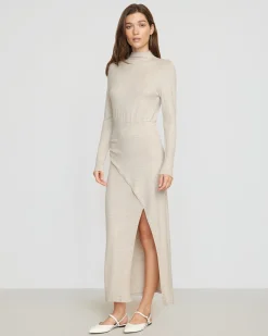 No Less Than Suki Mock-Neck Long Sleeve Dress< Dresses