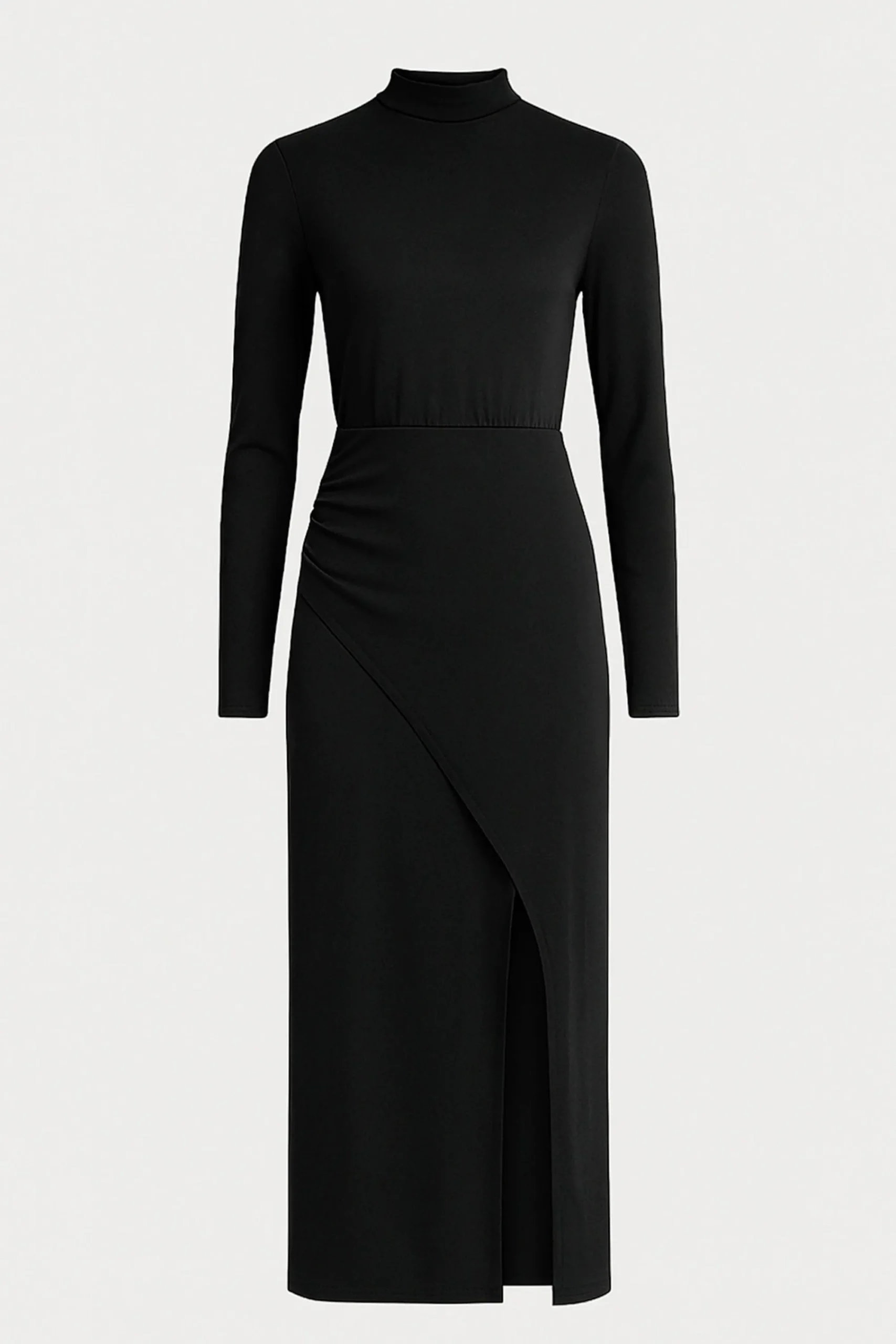 No Less Than Suki Mock-Neck Side-Slit Dress< Dresses
