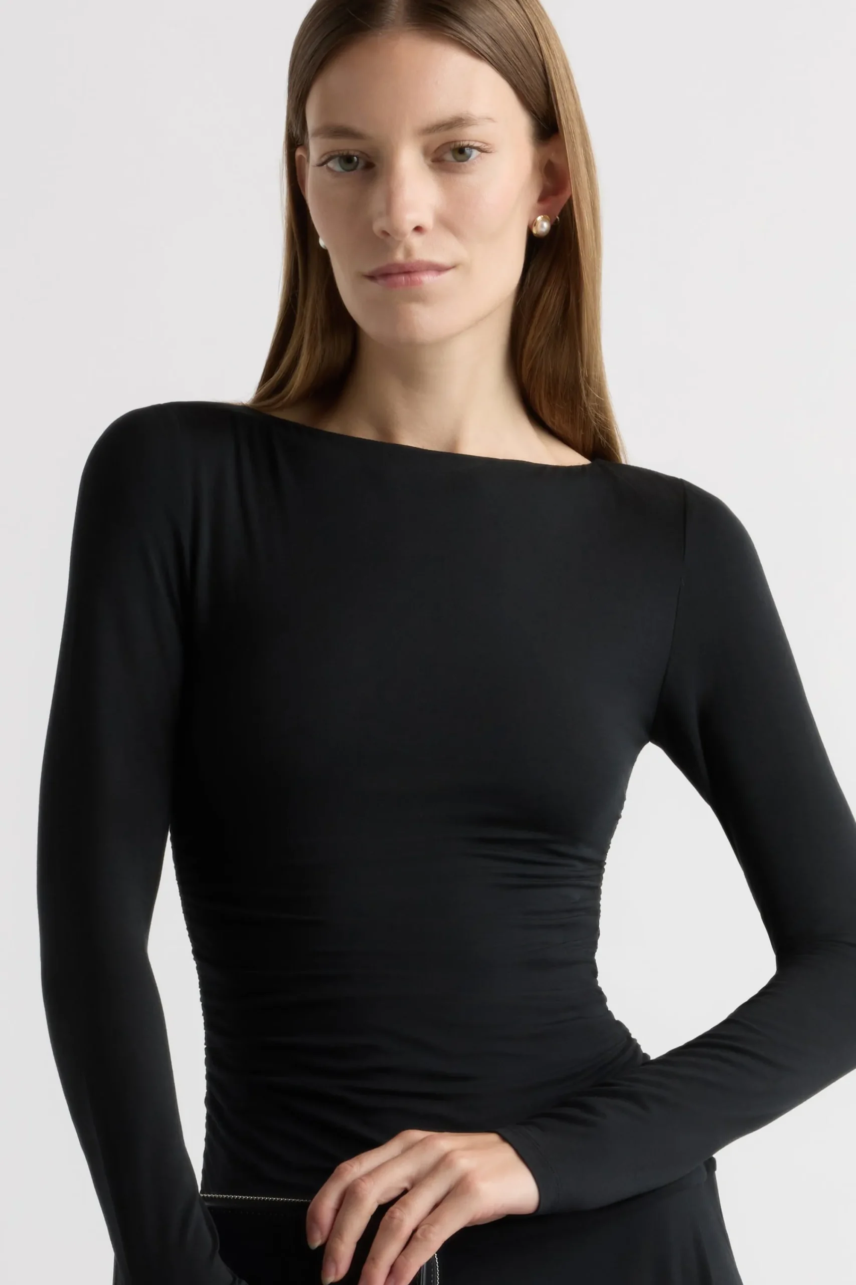 Asia Consultancy Co., Ltd Tamryn Ruched Drop-Waist Dress< Dresses
