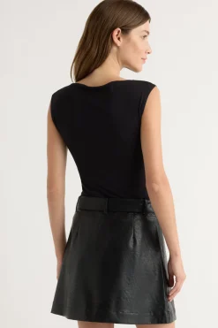 Hua Jia Tanner Vegan Leather Wrap Skirt< Skirts