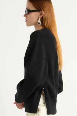 Brilliant Wise Corporation Limited Tate Organic Cotton Side-Zip Sweater< Sweaters