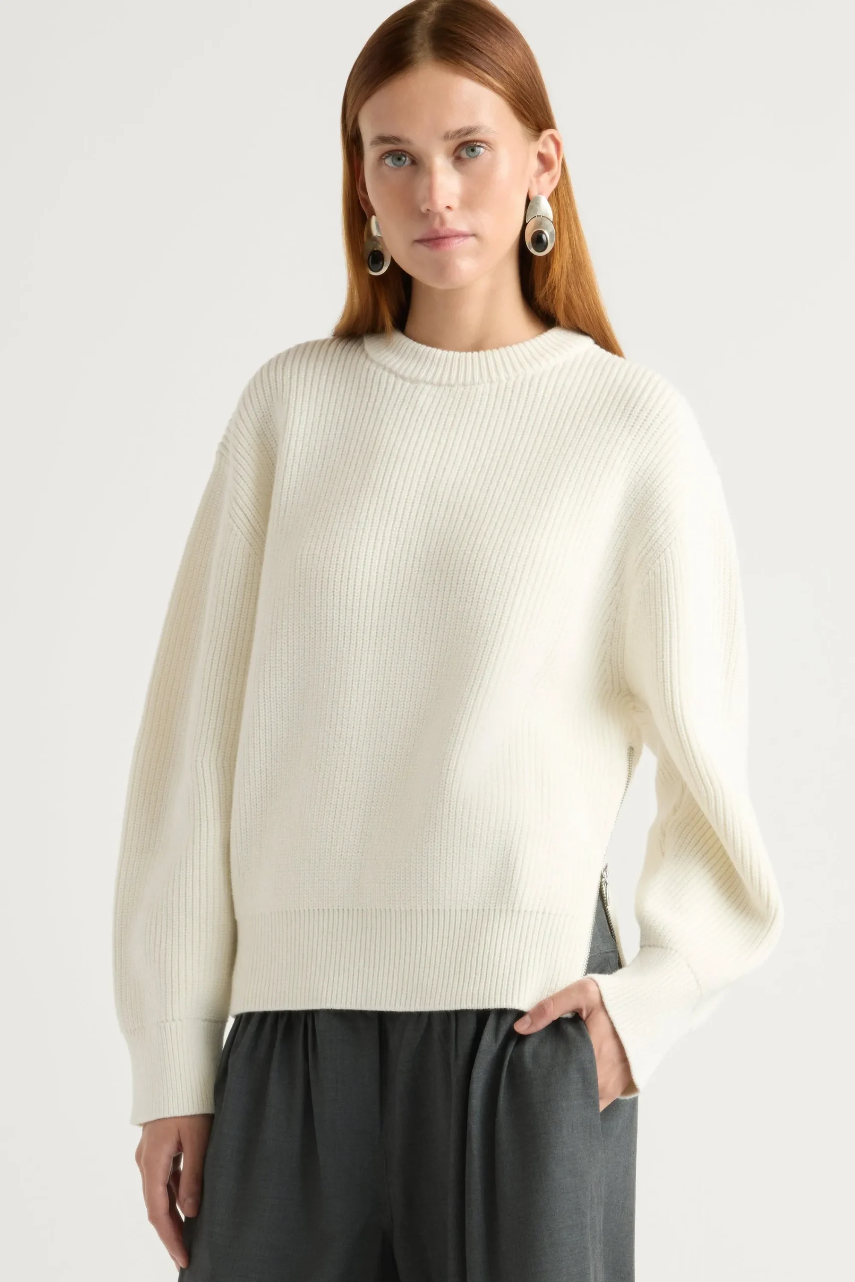 Brilliant Wise Corporation Limited Tate Organic Cotton Side-Zip Sweater< Sweaters