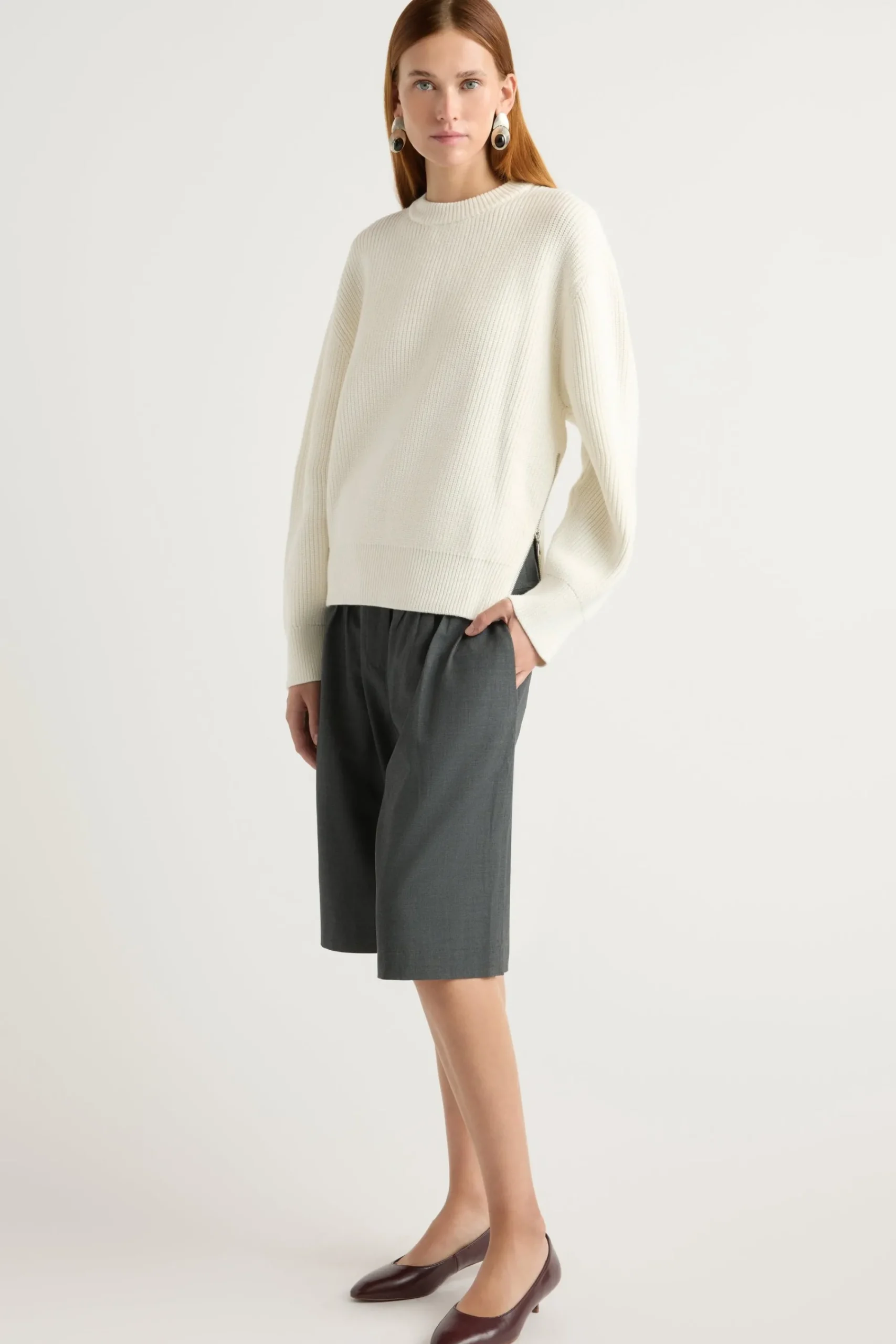 Brilliant Wise Corporation Limited Tate Organic Cotton Side-Zip Sweater< Sweaters