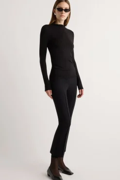 Lever Style LLC Tez Kick-Flare Ponte Stretch Pant< Pants
