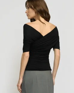 Asia Consultancy Co., Ltd Thalia Ruched Off-Shoulder Tee< Tees|Tops