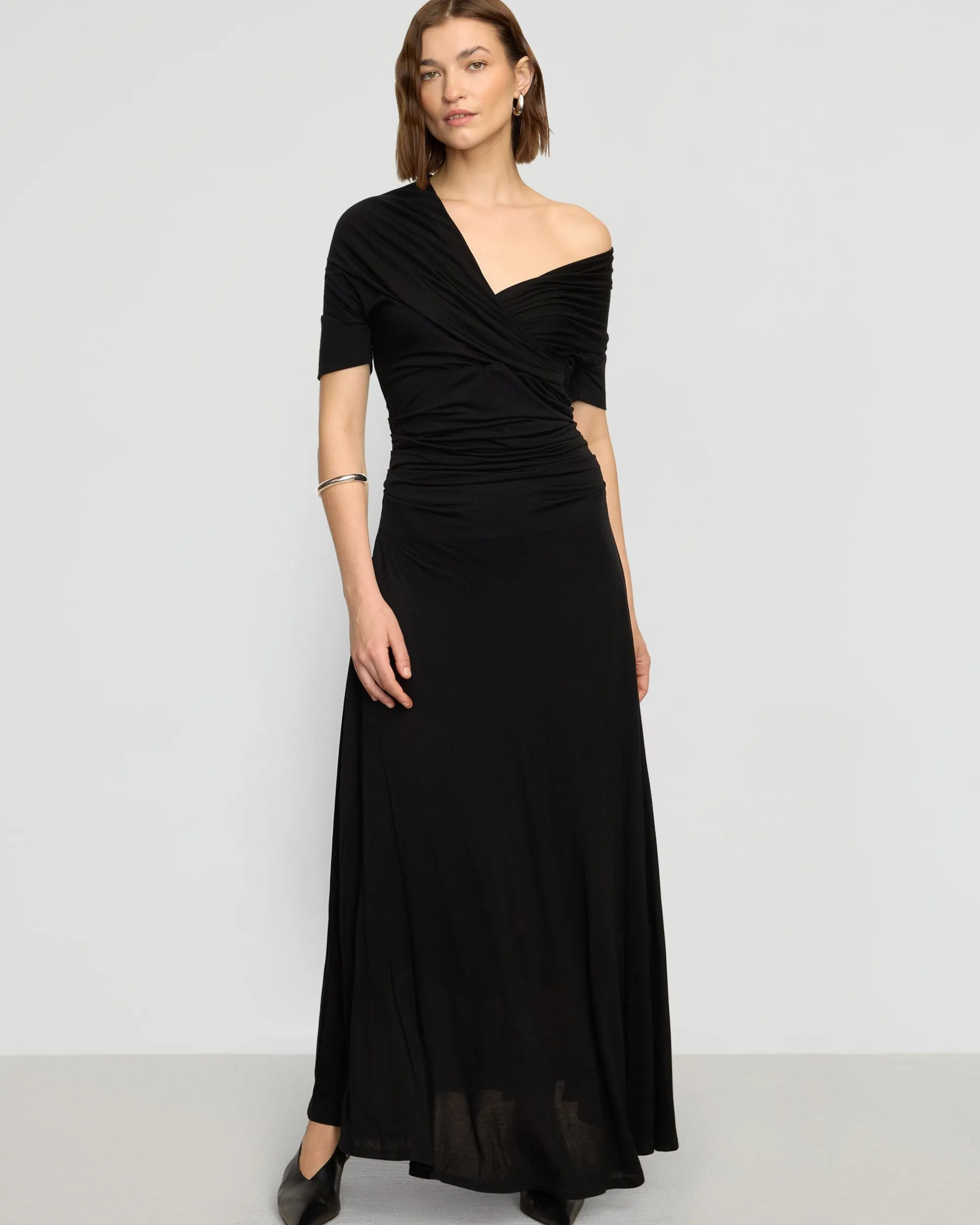 Asia Consultancy Co., Ltd Thilda Ruched Off-Shoulder Dress< Dresses