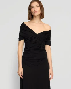Asia Consultancy Co., Ltd Thilda Ruched Off-Shoulder Dress< Dresses