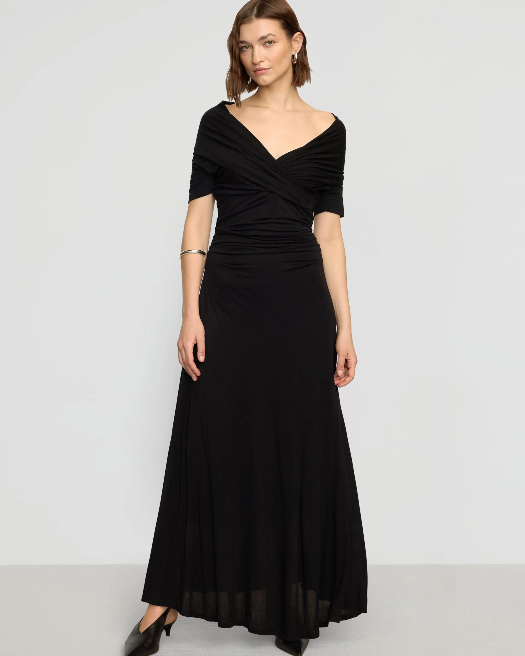 Asia Consultancy Co., Ltd Thilda Ruched Off-Shoulder Dress< Dresses