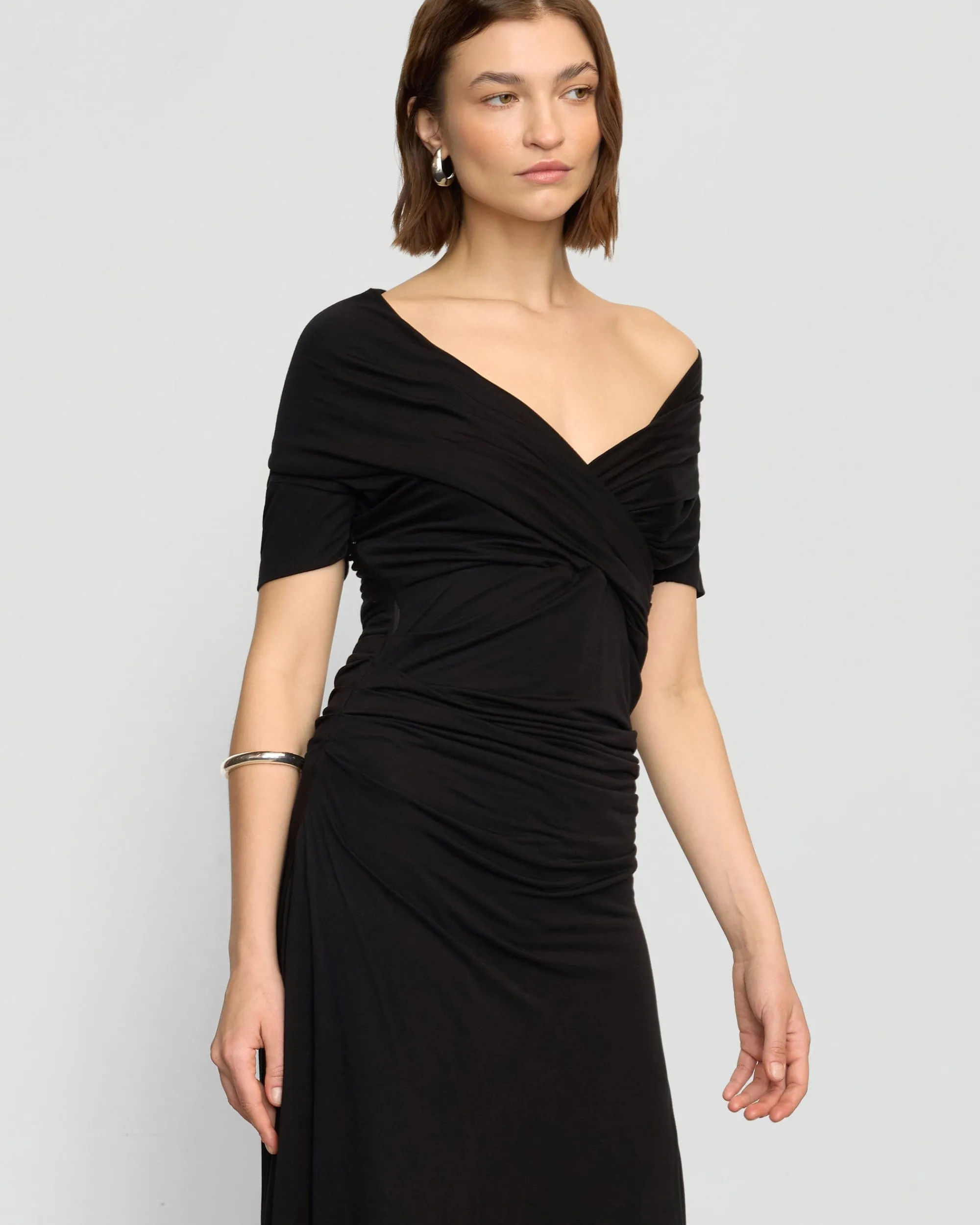 Asia Consultancy Co., Ltd Thilda Ruched Off-Shoulder Dress< Dresses
