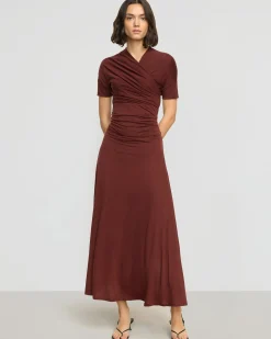 Asia Consultancy Co., Ltd Thilda Ruched Off-Shoulder Dress< Dresses