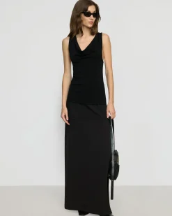 Brilliant Wise Corporation Limited Valerie Cowl-Neck Racerback Knit Top< Sweaters|Tops