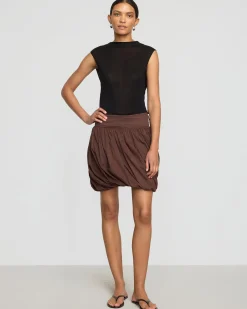Brilliant Wise Corporation Limited Vallo Semi-Sheer Cowl-Back Knit Blouse< Sweaters|Tops