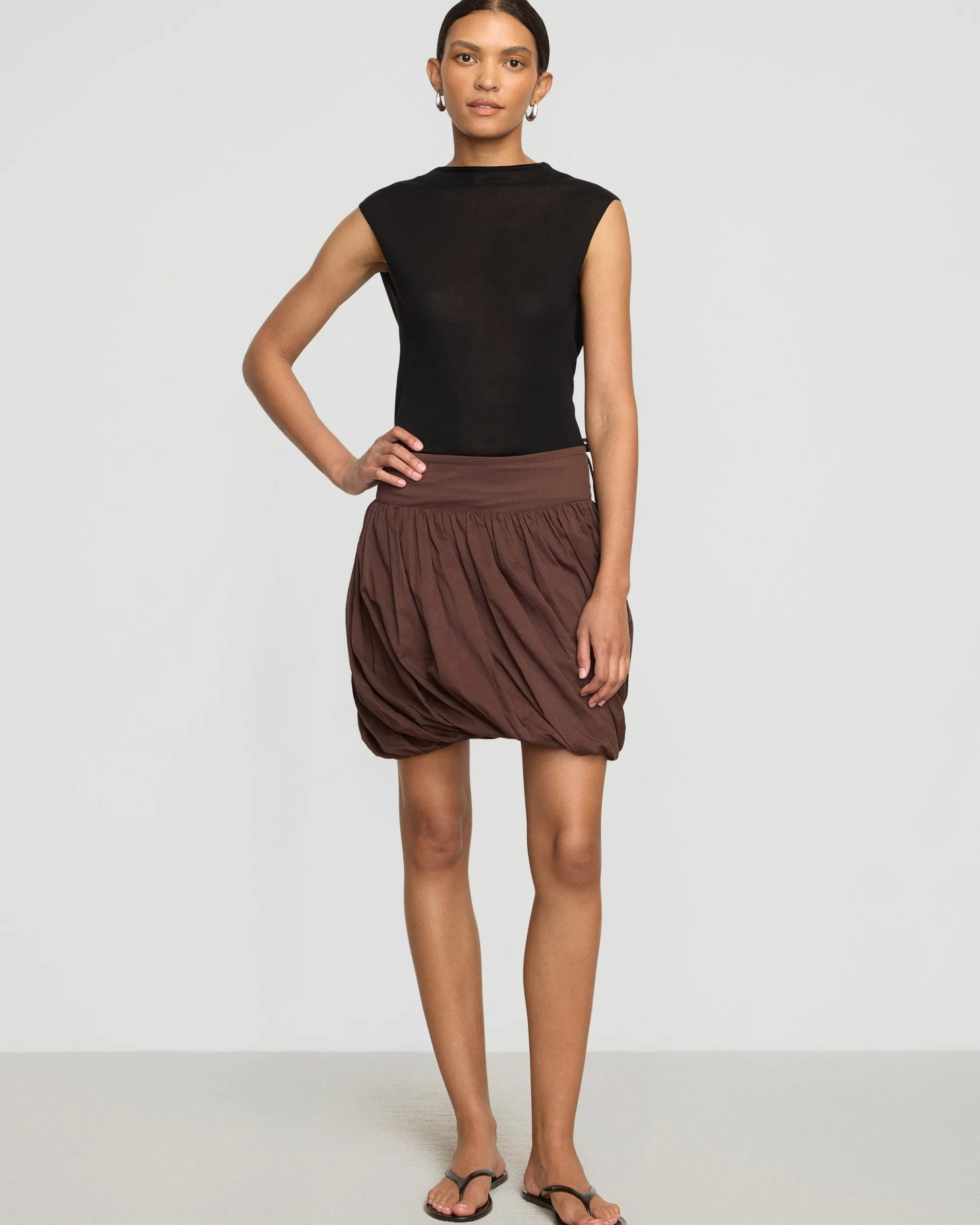 Brilliant Wise Corporation Limited Vallo Semi-Sheer Cowl-Back Knit Blouse< Sweaters|Tops
