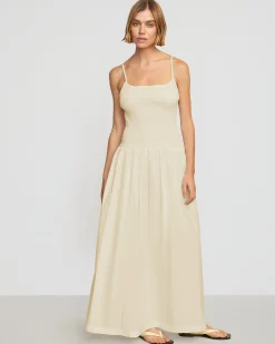 Fashion Apparels Venus Smocked Midi Dress< Dresses
