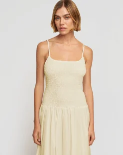 Fashion Apparels Venus Smocked Midi Dress< Dresses