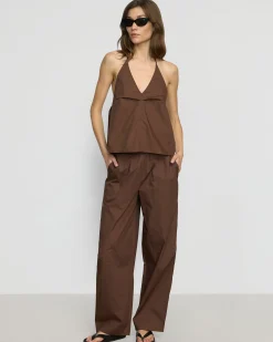Fashion Apparels Vesna Organic Cotton Halter V-Neck Top< Tops