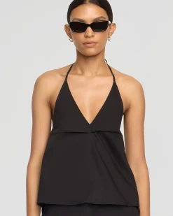 Fashion Apparels Vesna Organic Cotton V-Neck Halter Top< Tops
