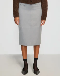 Hua Jia Yulia Back-Slit Suiting Skirt< Skirts