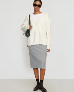 Hua Jia Yulia Back-Slit Suiting Skirt< Skirts