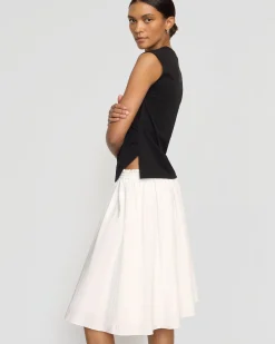 Hua Jia Zazie Shirred Stretch-Waist Midi Skirt< Skirts