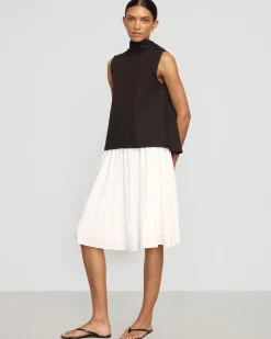 Hua Jia Zazie Shirred Stretch-Waist Midi Skirt< Skirts