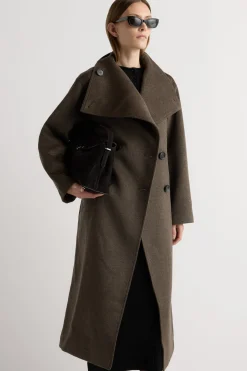 Hua Jia Zephra Wool-Blend Collared Maxi Coat< Outerwear