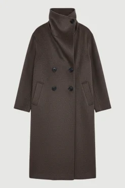 Hua Jia Zephra Wool-Blend Collared Maxi Coat< Outerwear
